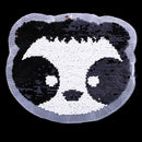 Sew On T Shirt Panda Sequins Patch Reversible Color Applique Embroidered DIY