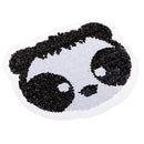 Sew On T Shirt Panda Sequins Patch Reversible Color Applique Embroidered DIY