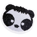 Sew On T Shirt Panda Sequins Patch Reversible Color Applique Embroidered DIY