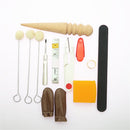 31 Pieces Leather Craft Tool Kit DIY Hand Sewing Stitching Punch Carving Working