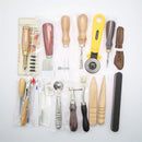 20pcs/set Leather Craft Sewing Tool Set Kit Stitching Groover Punch Beveler