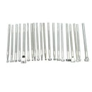 20pcs Leather Working Saddle Making Stamps Tools Set for Leathercraft Carving DIY Handmade Art (Silver)