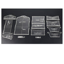 12 Pieces Acrylic Short Wallet Card Holder Leathercraft Pattern Stencil Template