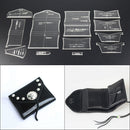 12 Pieces Acrylic Short Wallet Card Holder Leathercraft Pattern Stencil Template