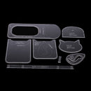 1 Set of Durable Clear Acrylic Cute Mini Phone Bag Wallet Stencil Template For DIY Leathercrafts
