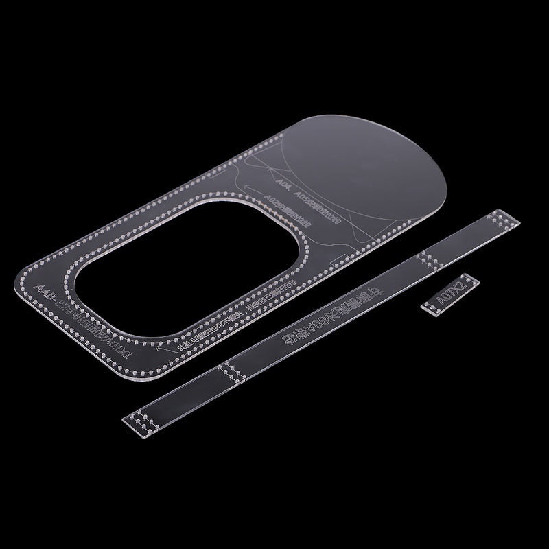 1 Set of Durable Clear Acrylic Cute Mini Phone Bag Wallet Stencil Template For DIY Leathercrafts