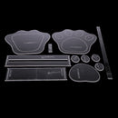 11 Pieces Leathercraft Acrylic Pattern Stencil Templates for Shoulder Bag Handbag Making
