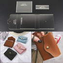 3 Pieces Leather Craft Acrylic Coin Purse Mini Wallet Pattern Templates Stencils