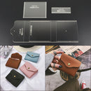 3 Pieces Leather Craft Acrylic Coin Purse Mini Wallet Pattern Templates Stencils