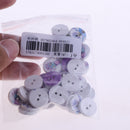 50 Pieces Flower Lavender 2-Hole Wood Button Sewing Buttons for DIY Scrapbooking