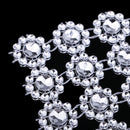 1 Yard SunFlower Rhinestone Chain Ribbon Trim Sewing Decor Applique Silver