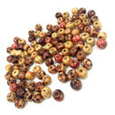 100 Pieces 10mm Mixed Round Wooden Beads for Bracelet Necklace Jewelry Making Loose Spacer Charms