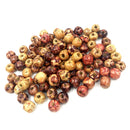 100 Pieces 10mm Mixed Round Wooden Beads for Bracelet Necklace Jewelry Making Loose Spacer Charms