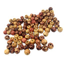 100 Pieces 10mm Mixed Round Wooden Beads for Bracelet Necklace Jewelry Making Loose Spacer Charms