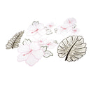 5 Pieces/Set Flower Leaves Embroidery Organza Patches Sew on Appliques DIY Decoration