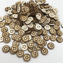 100 Pieces Chic Smiling Crying Faces Wood Pieces Embellishments for Wedding Party Decoration