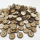 100 Pieces Chic Smiling Crying Faces Wood Pieces Embellishments for Wedding Party Decoration