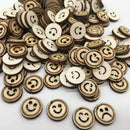 100 Pieces Chic Smiling Crying Faces Wood Pieces Embellishments for Wedding Party Decoration