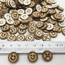 100 Pieces Chic Smiling Crying Faces Wood Pieces Embellishments for Wedding Party Decoration