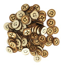 100 Pieces Chic Smiling Crying Faces Wood Pieces Embellishments for Wedding Party Decoration