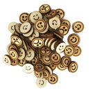 100 Pieces Chic Smiling Crying Faces Wood Pieces Embellishments for Wedding Party Decoration