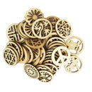 100 Pieces Unfinished Wood Hollow Round Pieces for Wood Craft DIY Projects 30mm