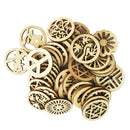 100 Pieces Unfinished Wood Hollow Round Pieces for Wood Craft DIY Projects 30mm