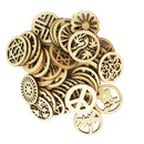 100 Pieces Unfinished Wood Hollow Round Pieces for Wood Craft DIY Projects 30mm