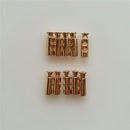 10Pcs Double Hole Metal Cord Lock Apparel Barrel Toggle Stopper Spring Stop