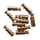 10Pcs Double Hole Metal Cord Lock Apparel Barrel Toggle Stopper Spring Stop