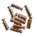 10Pcs Double Hole Metal Cord Lock Apparel Barrel Toggle Stopper Spring Stop
