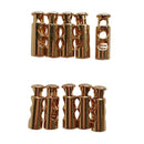 10Pcs Double Hole Metal Cord Lock Apparel Barrel Toggle Stopper Spring Stop