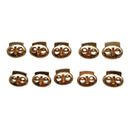 10 Pieces Alloy Dual Holes Toggle Cord Lock Ends Spring Adjuster String Stoppers