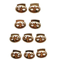 10 Pieces Alloy Dual Holes Toggle Cord Lock Ends Spring Adjuster String Stoppers