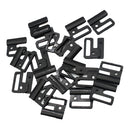 10 Sets Black Plastic Bra Strap Adjustment Buckle Underwear Sliders Clips Lingerie
