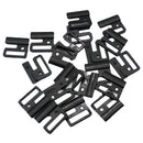 10 Sets Black Plastic Bra Strap Adjustment Buckle Underwear Sliders Clips Lingerie