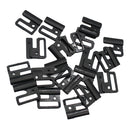 10 Sets Black Plastic Bra Strap Adjustment Buckle Underwear Sliders Clips Lingerie