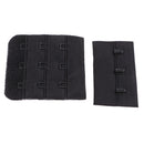 2Pcs Women Bra Extender 3 Hook Bra Extension Underwear Strap 3 Rows Black