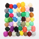 50 Colors Wool Felt Needles Tools Set + Needle Felting Mat Starter DIY Kit
