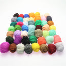 50 Colors Wool Felt Needles Tools Set + Needle Felting Mat Starter DIY Kit