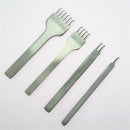 1 Set Leather Tools Craft DIY Hand Stitching Kit with Groover Awl Waxed Thimble Thread Cutting Board for Sewing Leather, Canvas or Other Leathercraft Projects