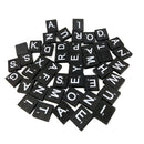 100 Pcs Bulk Wooden 26 Alphabet Tiles with White Silkscreen Letters & Numbers for Game Crafts