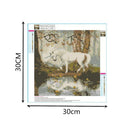Full Drill White Horse DIY Diamond Painting Embroidery Cross Stitch Kit Home Decoration 30x30cm