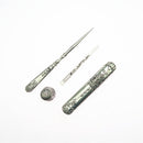 5 Pieces/Set European Vintage Sewing Kit Scissors Thimble Needle Case Awl Threader DIY Tools
