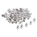 50 Pieces Charms Bead End Caps Stopper Fit 6mm Cord Leather Crafts Necklace Sliver