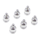 50 Pieces Charms Bead End Caps Stopper Fit 6mm Cord Leather Crafts Necklace Sliver