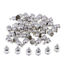 50 Pieces Charms Bead End Caps Stopper Fit 6mm Cord Leather Crafts Necklace Sliver