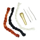 7 Pcs/Set Copper Handle Sewing Awl With 3 Needles for Shoe Handmade Repair