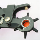 6 Sizes Heavy Duty Leather Hole Punch Hand Plier Belt Holes Revolving Punches