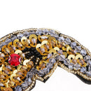 1 Piece Moon Rhinestone Beaded Patches Embroidery Fabric Appliques Garment Decoration